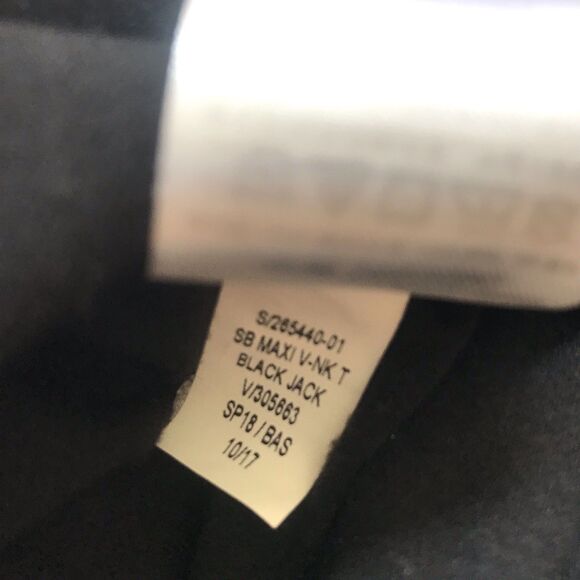 Old Navy Maternity Dress Women M Black Maxi Ruched Side Sleeveless Classic Goth - Picture 7 of 8